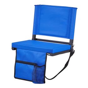 Stadium Seat, Folding Bleacher Chair with Back Support and Thick Cushion, Padded Stadium Seat for Bleacher Includes Shoulder Strap, Hooks, Cup Ho