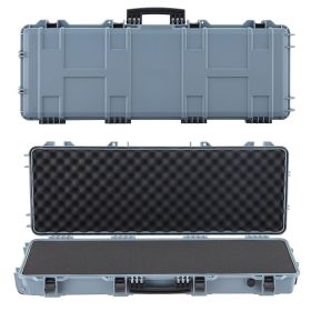 Hard Rifle Case, Lockable Rifle Case with Pre-cut Foams, 42 in Movable Gun Storage with Wheels, IP67 Waterproof & Dustproof Pistol Storage for Ri